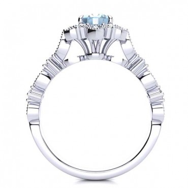 Brenda Aquamarine Ring - White Gold