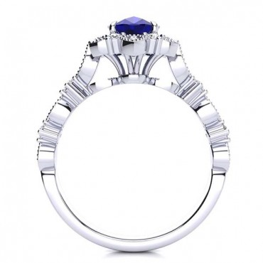 Brenda Sapphire Ring - White Gold
