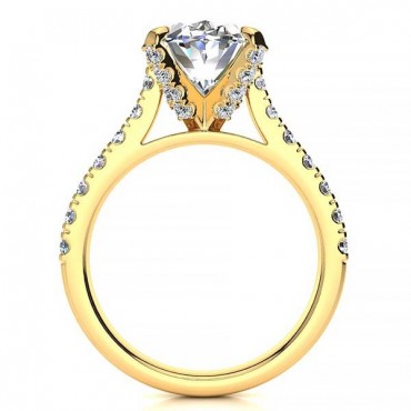 Brianna Moissanite Ring - Yellow Gold