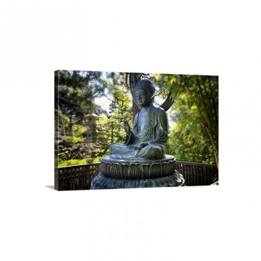 Buddha In A Garden Wall Art - Canvas - Gallery Wrap