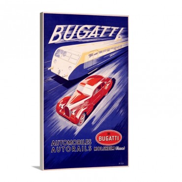 Bugatti Automobiles Vintage Poster By R Geri Wall Art - Canvas - Gallery Wrap