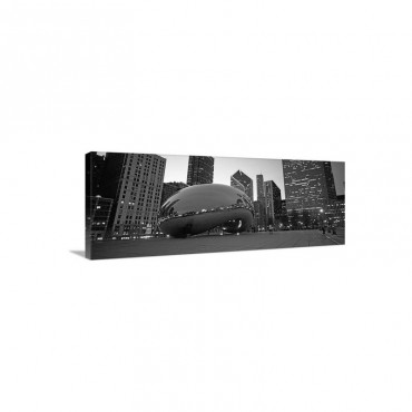 Buildings In A City Cloud Gate Millennium Park Chicago Illinois USA I V Wall Art - Canvas - Gallery Wrap