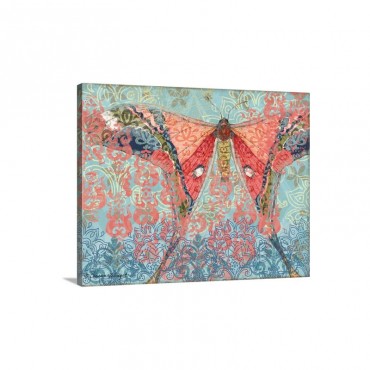 Butterfly Mosaic Blue Wall Art - Canvas - Gallery Wrap