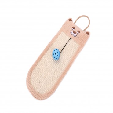 Pet Life Eco-Natural Sisal And Jute Hanging Carpet Kitty Cat Scratcher Lounge With Toy