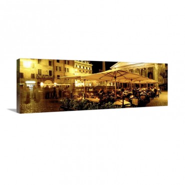 Cafe Pantheon Rome Italy Wall Art - Canvas - Gallery Wrap