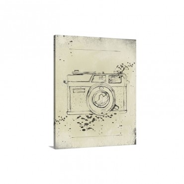 Camera Drawing I Wall Art - Canvas - Gallery Wrap