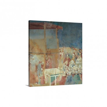 Canonization Of St Francis By Giotto 1300 Basilica Of San Francesco Assisi Italy Wall Art - Canvas - Gallery Wrap