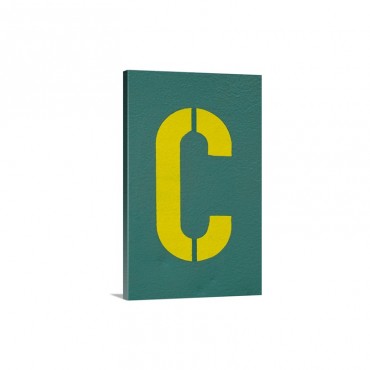Capital Letter C On Wall Wall Art - Canvas - Gallery Wrap