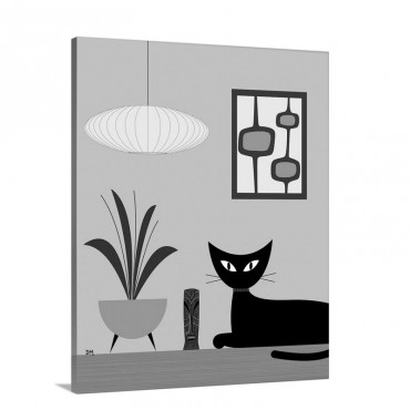 Cat on Tabletop With Mini Mod Pods 3 Wall Art - Canvas - Gallery Wrap