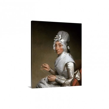 Catherine Brass Yates Mrs Richard Yates By Gilbert Stuart Wall Art - Canvas - Gallery Wrap