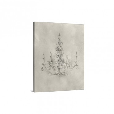 Chandelier Schematic I I I Wall Art - Canvas - Gallery Wrap