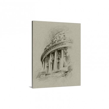 Charcoal Architectural Study I Wall Art - Canvas - Gallery Wrap
