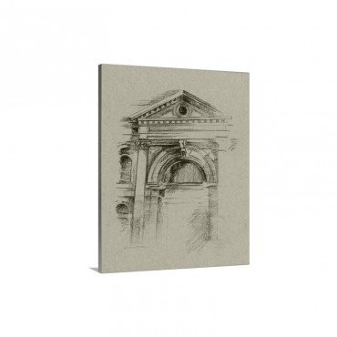 Charcoal Architectural Study I I Wall Art - Canvas - Gallery Wrap