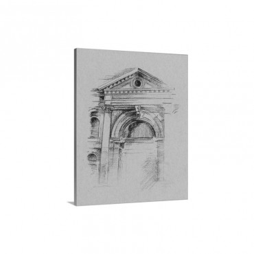 Charcoal Architectural Study I I Wall Art - Canvas - Gallery Wrap