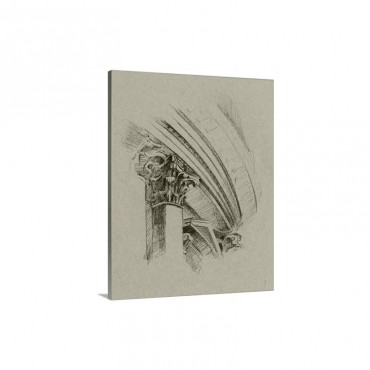 Charcoal Architectural Study I I I Wall Art - Canvas - Gallery Wrap