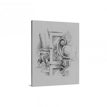 Charcoal Architectural Study I V Wall Art - Canvas - Gallery Wrap