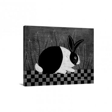 Checkerboard Bunny Wall Art - Canvas - Gallery Wrap