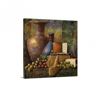 Cheese And Grapes Wall Art - Canvas - Gallery Wrap