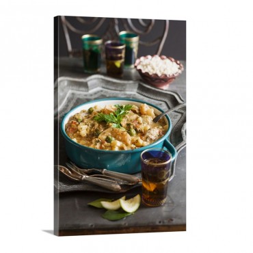 Chicken Tagine With Preserved Lemons North Africa Wall Art - Canvas - Gallery Wrap