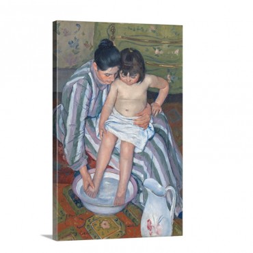 Child's Bath 1893 Wall Art - Canvas - Gallery Wrap