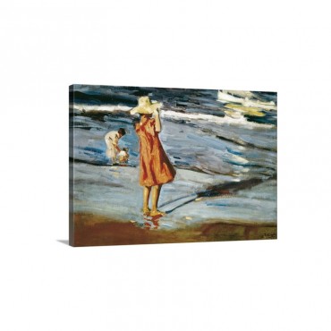 Children On The Beach Wall Art - Canvas - Gallery Wrap