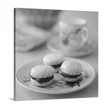 Chocolate Filled Macarons France Wall Art - Canvas - Gallery Wrap