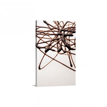 Chocolate Syrup Drizzles Wall Art - Canvas - Gallery Wrap