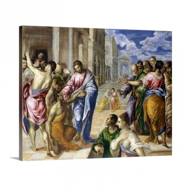 Christ Healing The Blind Wall Art - Canvas - Gallery Wrap
