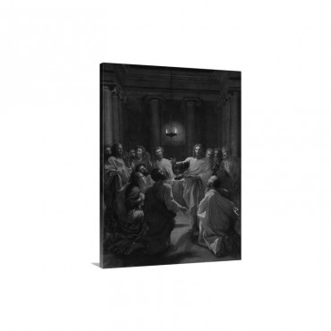 Christ Instituting The Eucharist Or The Last Supper 1640 Wall Art - Canvas - Gallery Wrap