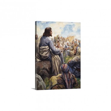 Christ Teaching Wall Art - Canvas - Gallery Wrap