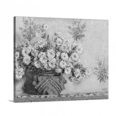Chrysanthemums By Claude Monet 1878 Musee D'Orsay Paris France Wall Art - Canvas - Gallery Wrap