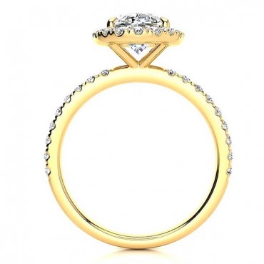 Cindy Moissanite Ring - Yellow Gold