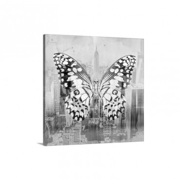 City Butterfly I Wall Art - Canvas - Gallery Wrap
