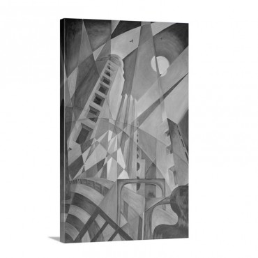 City In Shards Of Light Wall Art - Canvas - Gallery Wrap