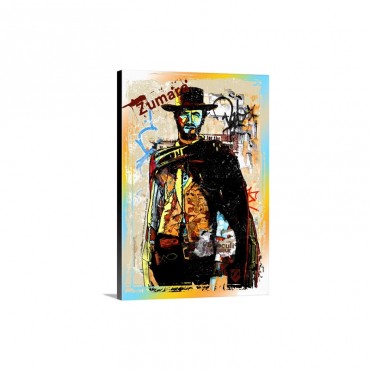Clint Eastwood Graffiti Cowboy Wall Art - Canvas - Gallery Wrap