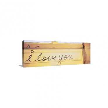 Close Up Of I love You Written On A Wall Wall Art - Canvas - Gallery Wrap