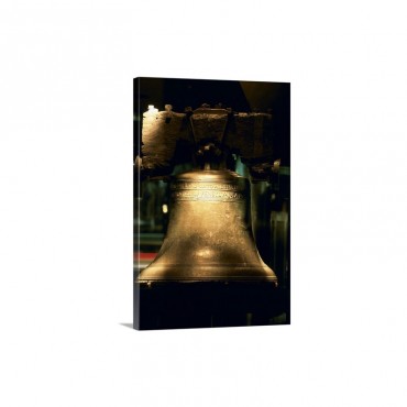Close Up Of A Bell Liberty Bell Philadelphia Pennsylvania Wall Art - Canvas - Gallery Wrap