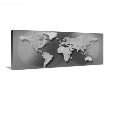 Close Up Of A World Map Wall Art - Canvas - Gallery Wrap
