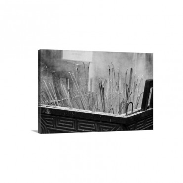 Close Up View Of Incense Sticks Burning Lama Temple Beijing China Wall Art - Canvas - Gallery Wrap