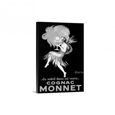 Cognac Monnet Vintage Advertising Poster Wall Art - Canvas - Gallery Wrap