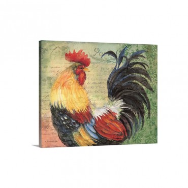 Colorful Rooster Wall Art - Canvas - Gallery Wrap