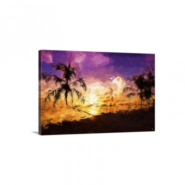 Colorful Sunset I I Oil Painting Series Wall Art - Canvas - Gallery Wrap