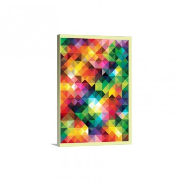 Colorful Triangle Mosaic Pattern Wall Art - Canvas - Gallery Wrap