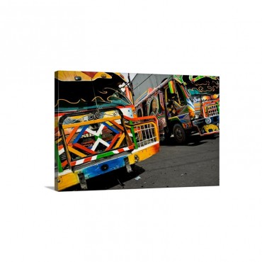 Colorful Buses Wall Art - Canvas - Gallery Wrap