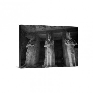 Colossi Of Ramses I I On The Pillared Hall In The Ramses Temple Wall Art - Canvas - Gallery Wrap