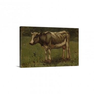 Cow By Anton Mauve C 1860 88 Dutch Painting Oil On Panel Wall Art - Canvas - Gallery Wrap