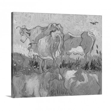 Cows 1890 Wall Art - Canvas - Gallery Wrap