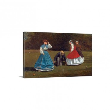 Croquet Scene By Winslow Homer Wall Art - Canvas - Gallery Wrap