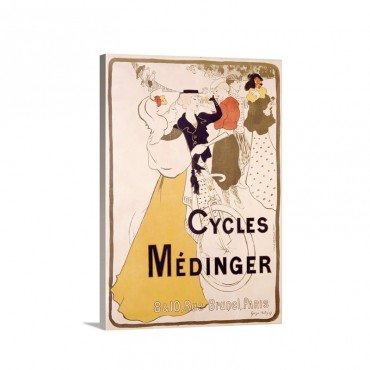 Cucles Medinger Vintage Poster By Georges Alfred Bottini Wall Art - Canvas - Gallery Wrap