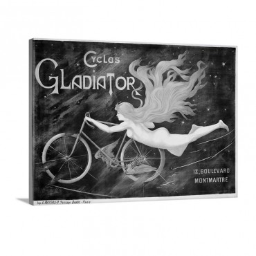 Cycles Gladiator By Georges Massias Vintage Poster Wall Art - Canvas - Gallery Wrap